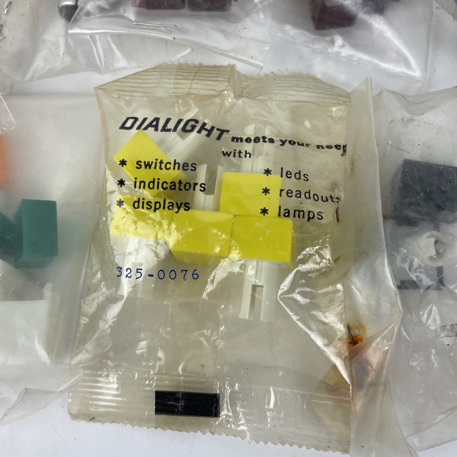 Huge Lot Of Square Push button Panel Lights Red Green Yellow Assorted shaft(s)