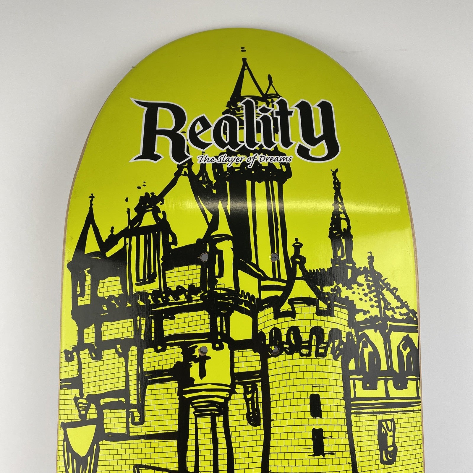 REALITY , The Slayer of Dreams Old English Mickey Mouse Parody Skateboard Deck