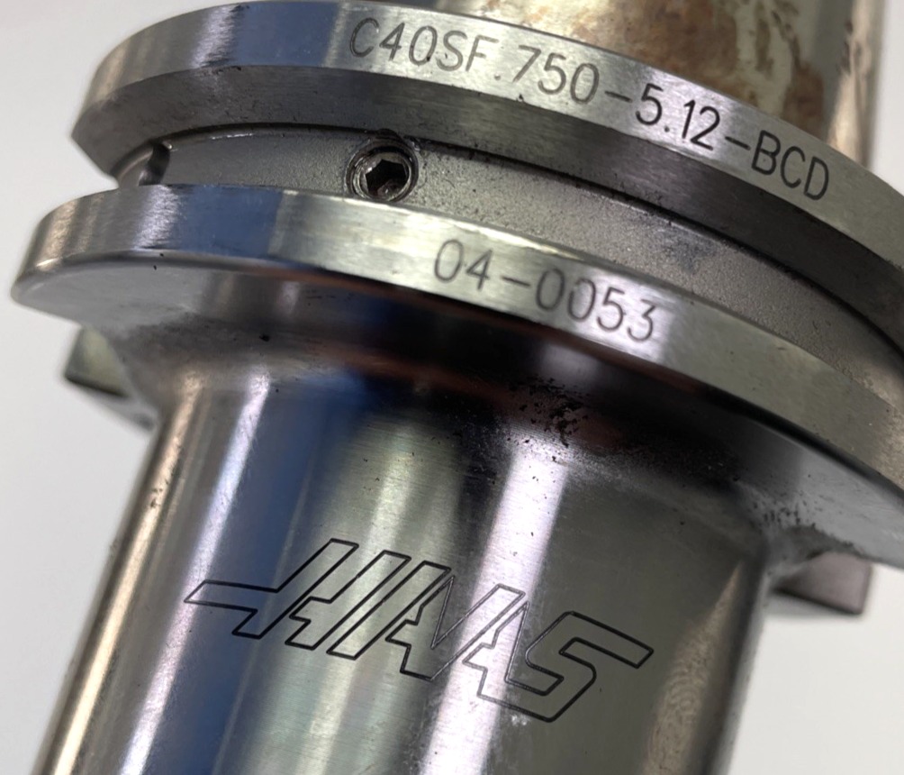HAAS C40SF .750" x 5.12" Shrink Fit Tool Holder BCD 04-0053 25k RPM G2.5 w BIT