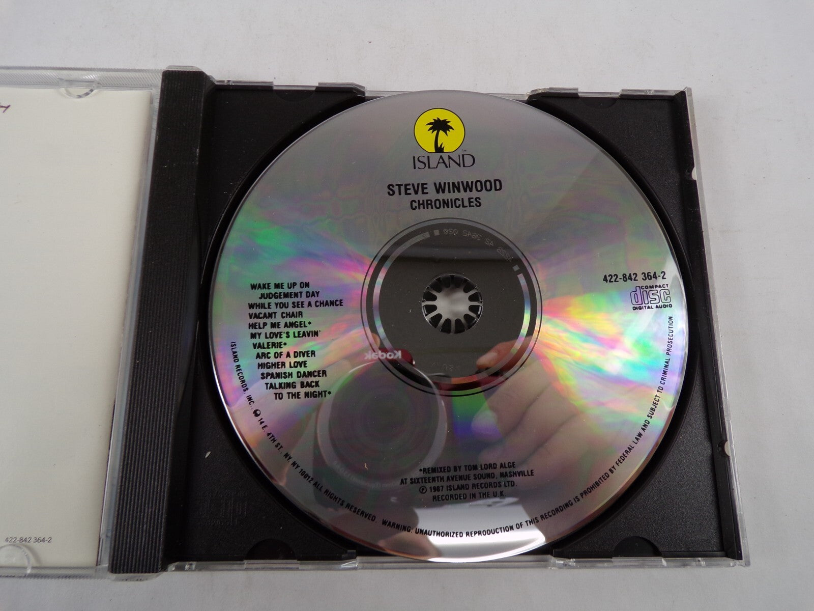 Steve Winwood Chronicles Wake Me Up On Judgment Day Vacant Chair Valerie CD#56