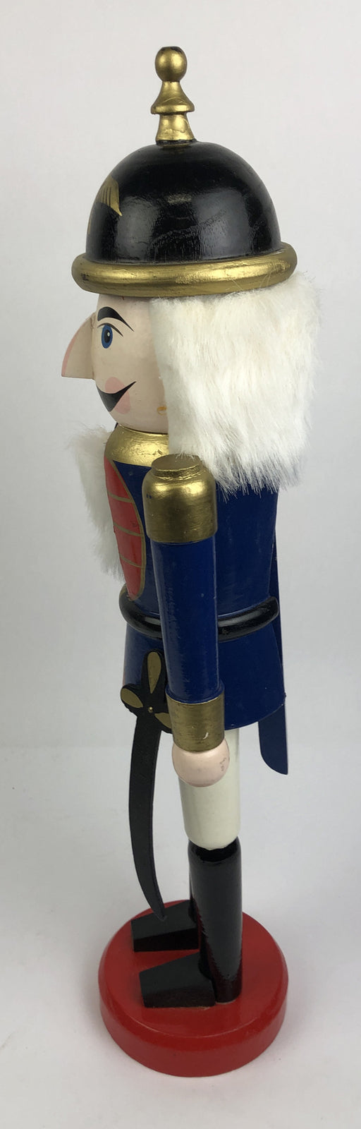 20” Christmas Wooden Nut Cracker Soldier With Sword Blue Zred Gold - LOOK