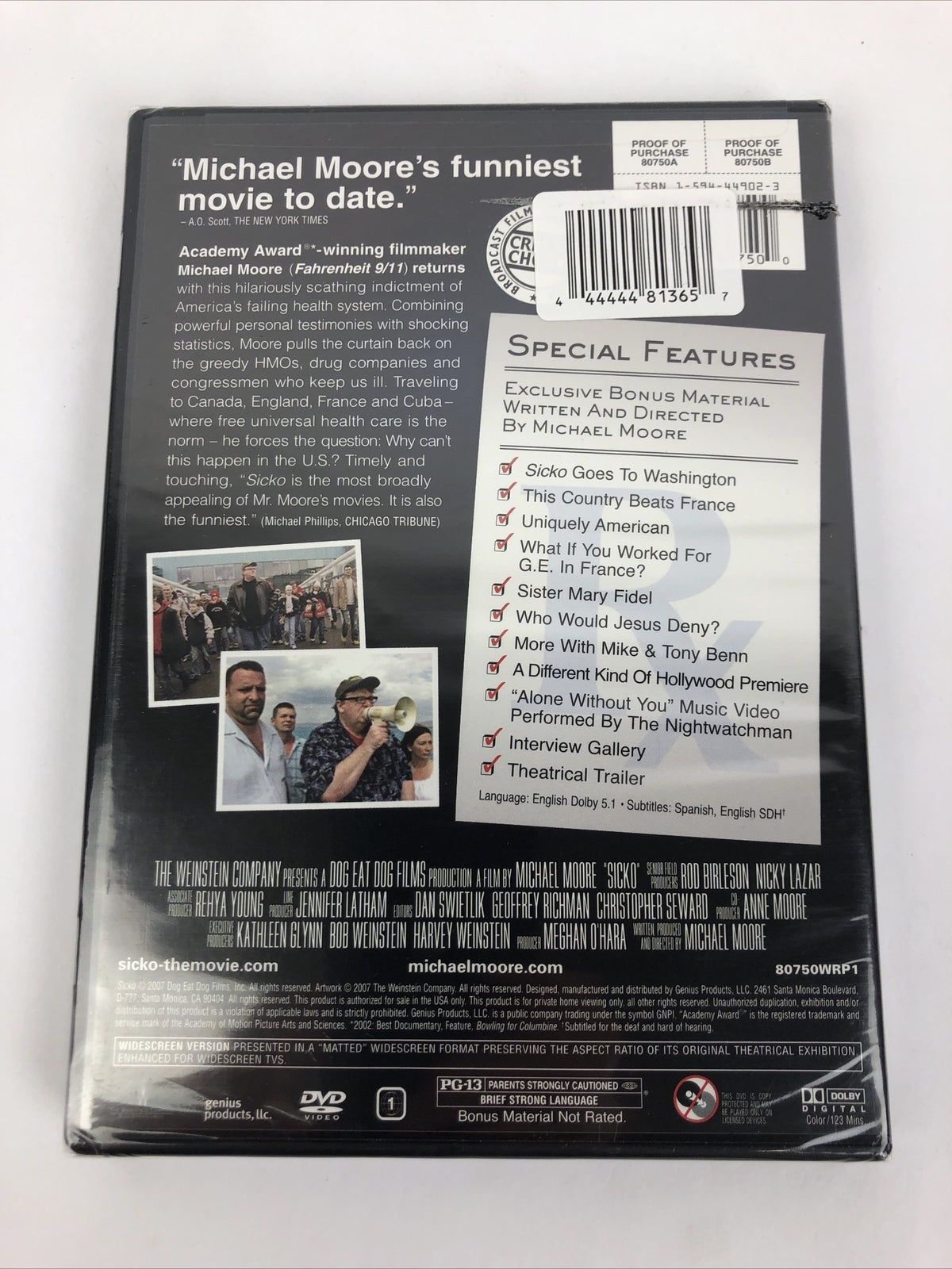 Sicko - Special Edition (DVD, 2007) A Film by Michael Moore Cannes Film Festival