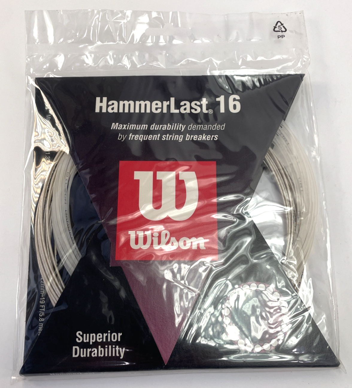 Wilson HammerLast 16 Tennis Racket String 16 Gauge 1.32mm White 22ft New