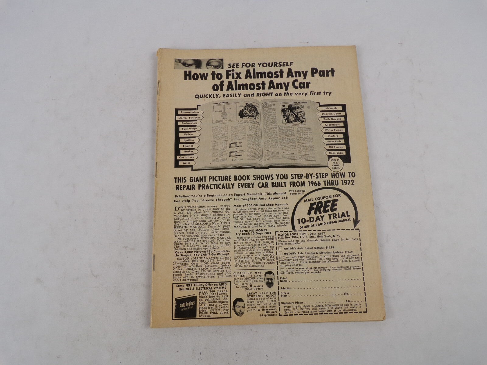 November 1970 Hot Rod Magazine See For Yourself How To Fix Almost Any Car  Quick