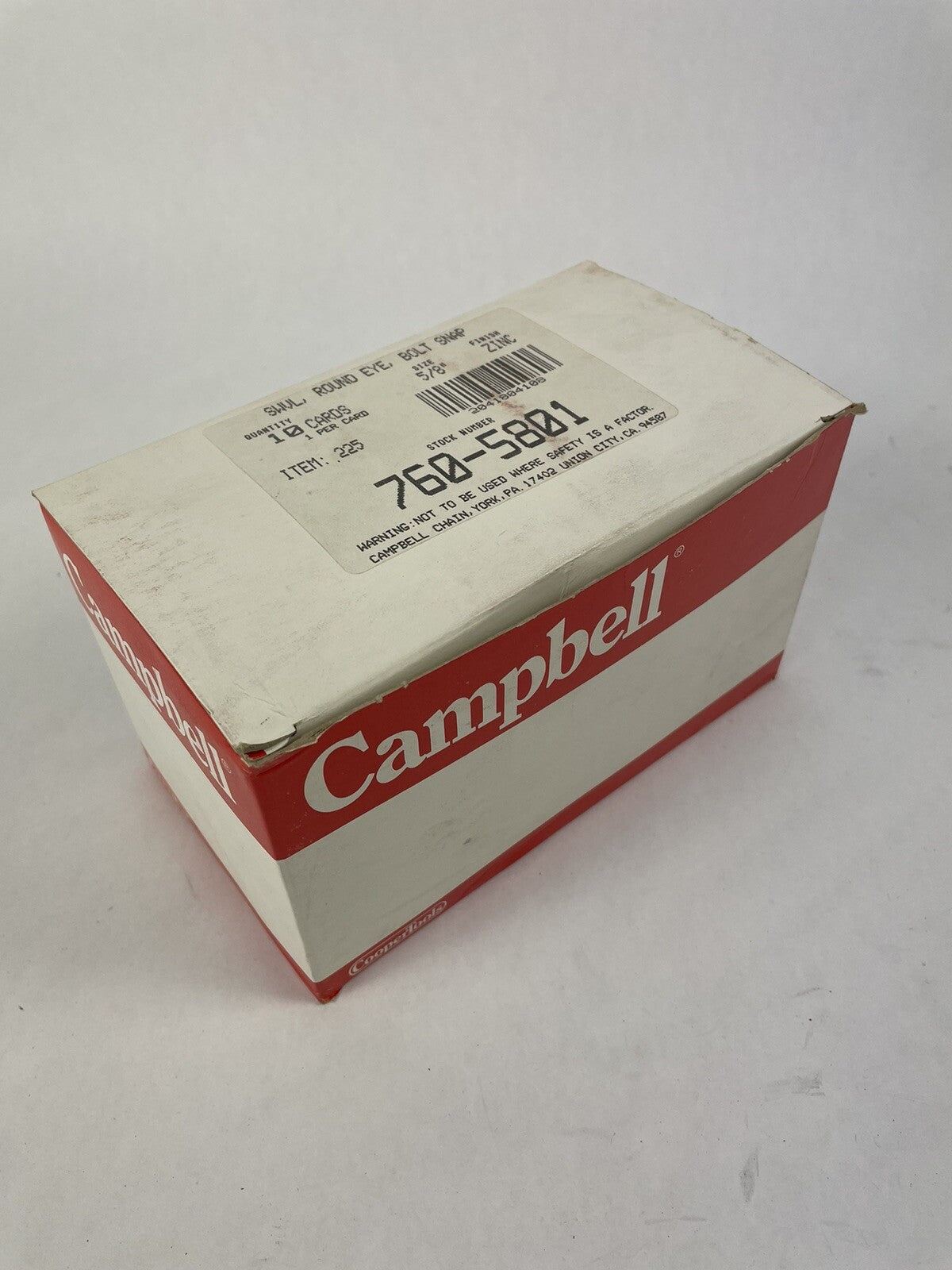 Campbell Bolt Swivel Round Eye 4 In. 7605801 Snap 225 Bolt type (Pack of 10)