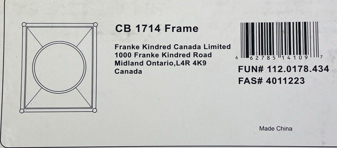 Franke Kindred Kitchen Sink Drain Bowl System Kit Stainless Steel 17.25" x 14"