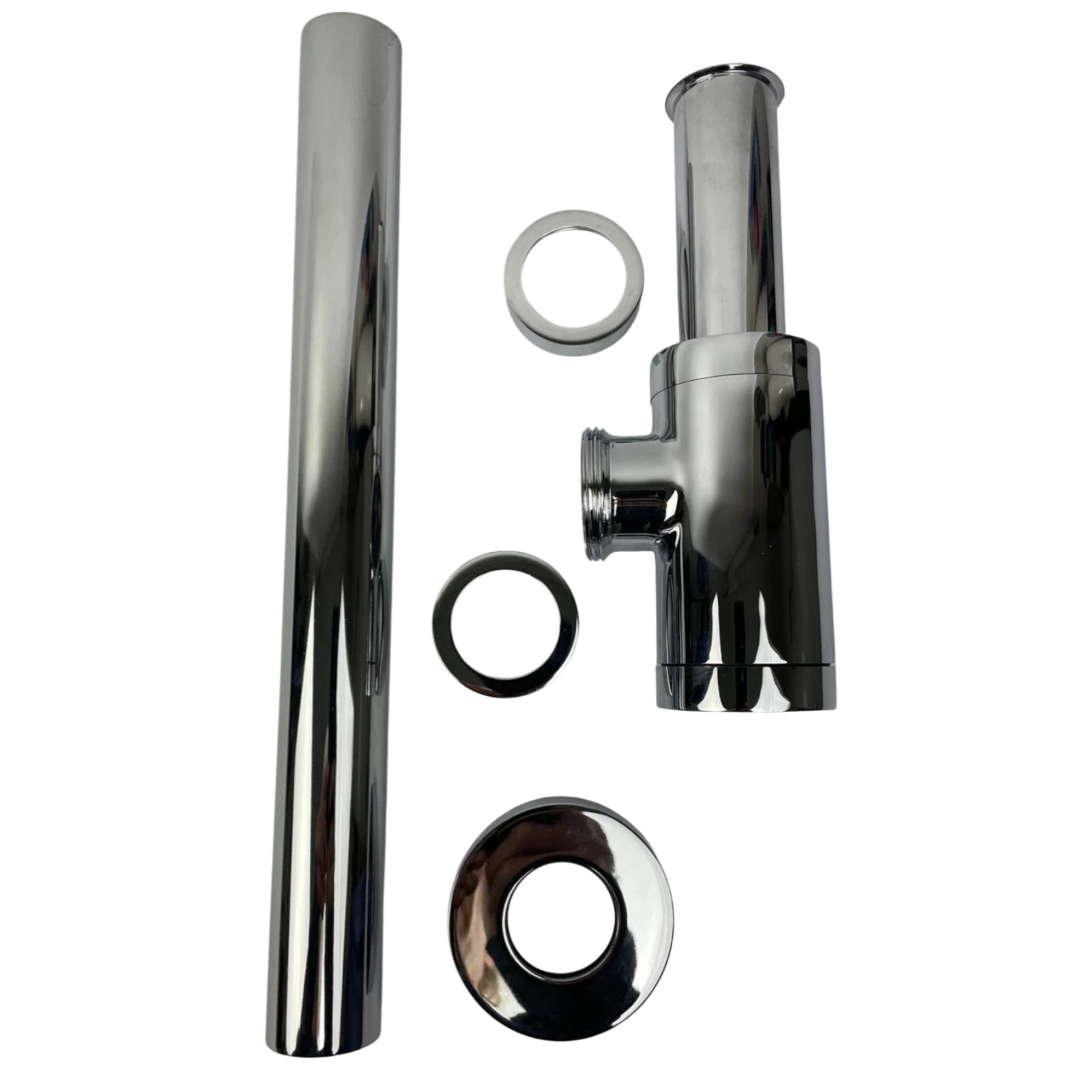Siphon Modern Designer Decorative P Trap P-Trap Chrome NOS - LOOK