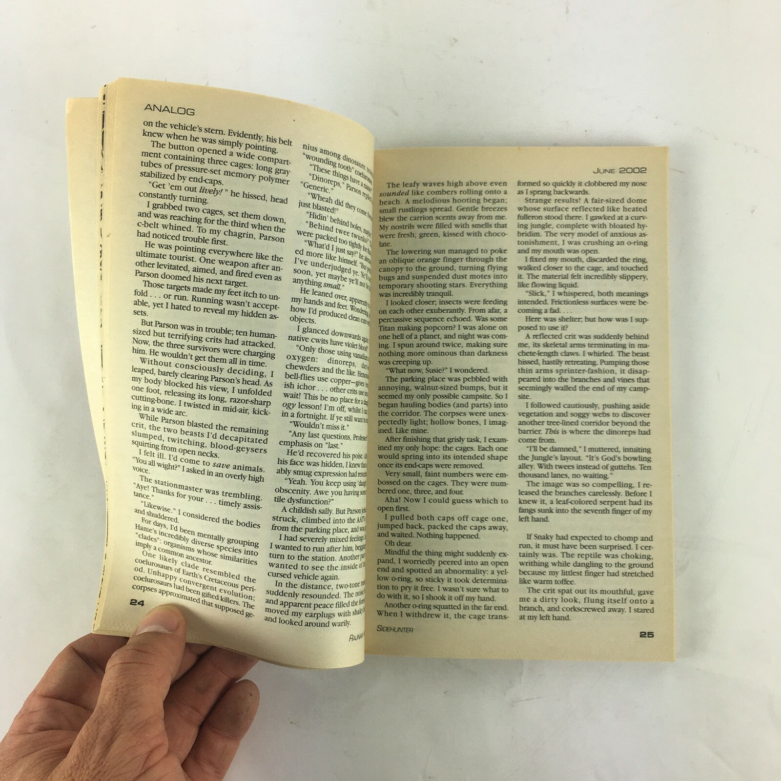 June 2002 Analog Science Fiction Fact Magazine Sidehunter Rajnar Vajra