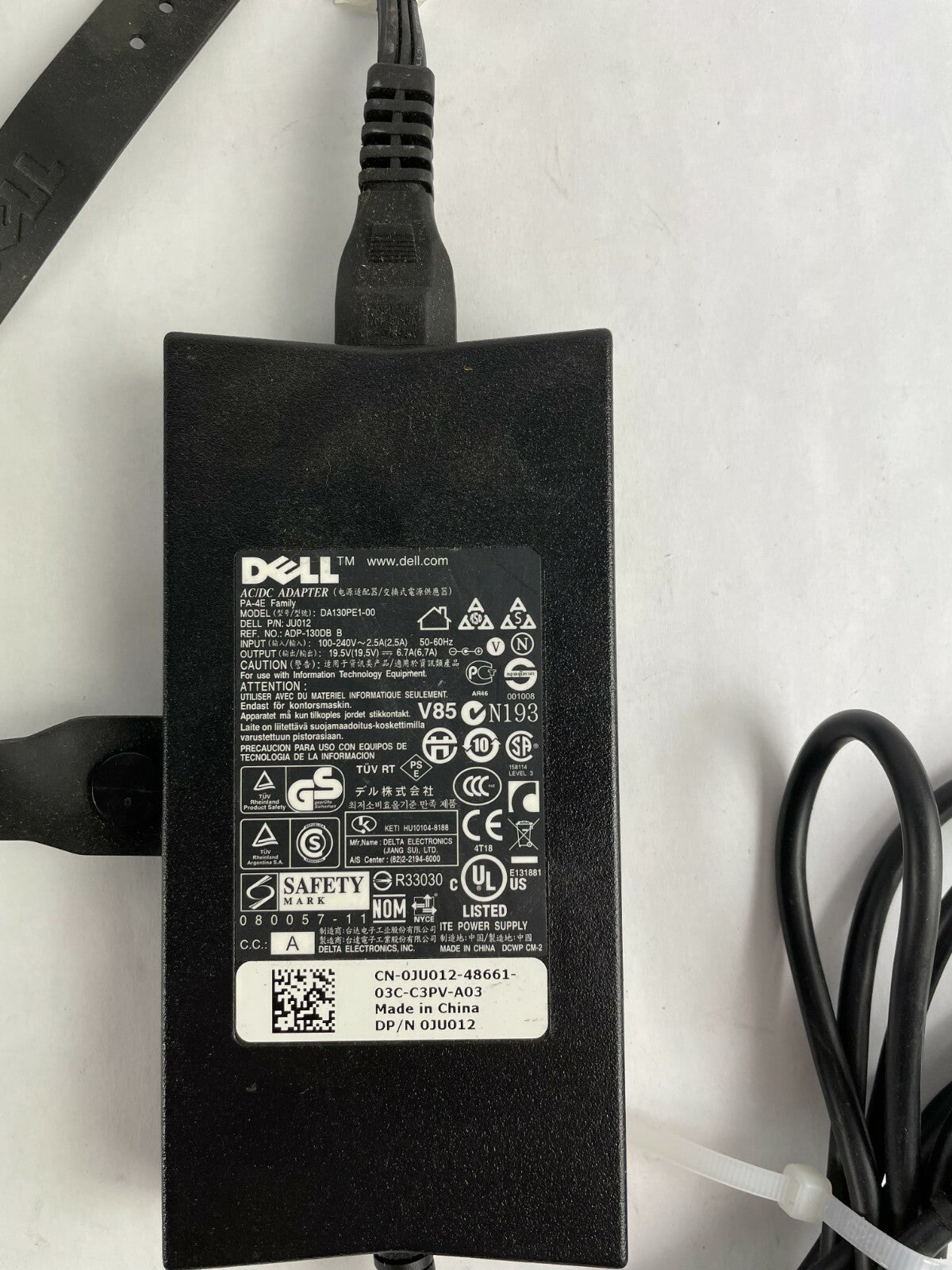Genuine Dell DA130PE1-00 Ac Adapter Output 19.5 V 6.7 A Power Supply Adapter A82