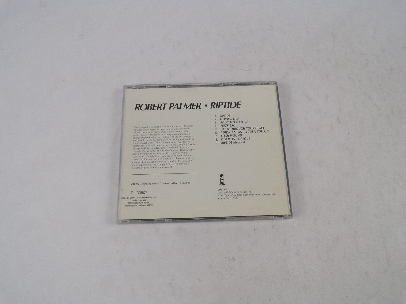 Robert Palmer Riptide Hyperactive Addicted To Love Trick Bag Get It ThroughCD#34