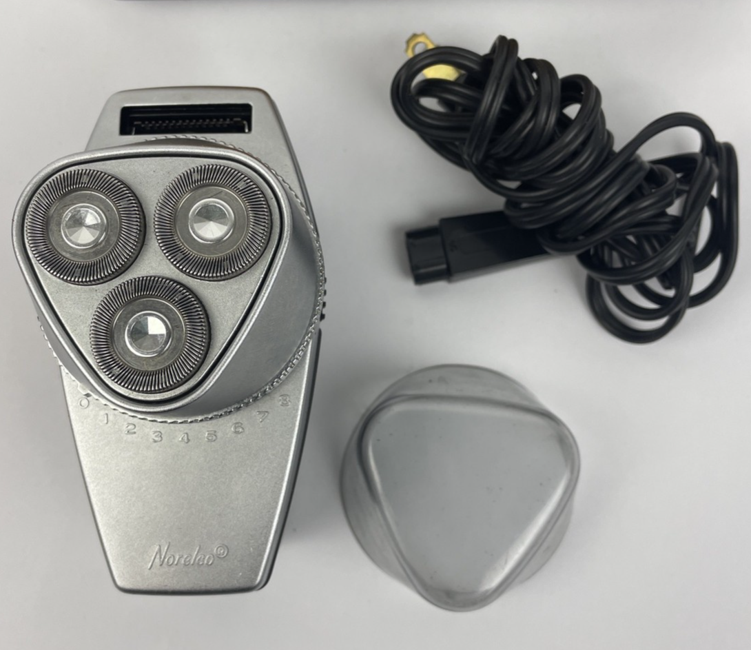 Vintage Norelco Tripleheader Electric VIP Shaver with Box & Power Cord - Works