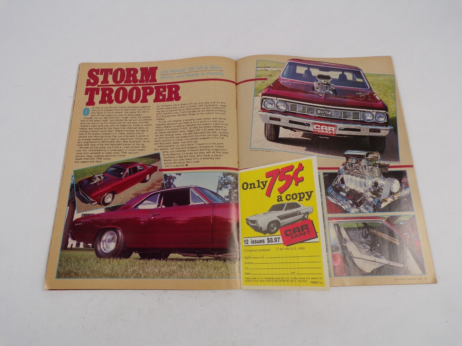 March 1986 Car Craft Box Stock To Rad And Bad! Rat Motor Cylinder Head Test Radi