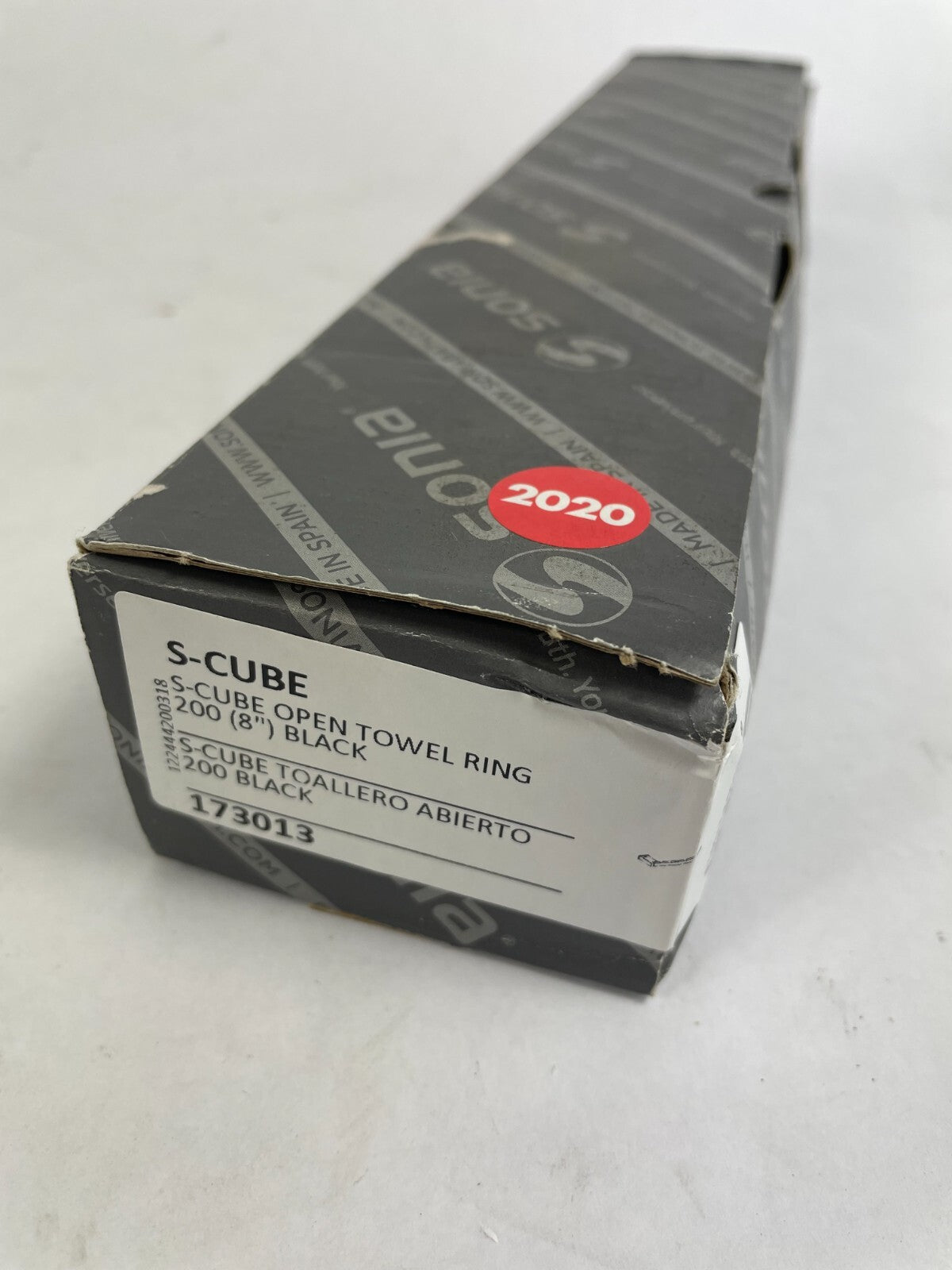 Sonia S-Cube Open Towel Ring 200 8" Black 173013