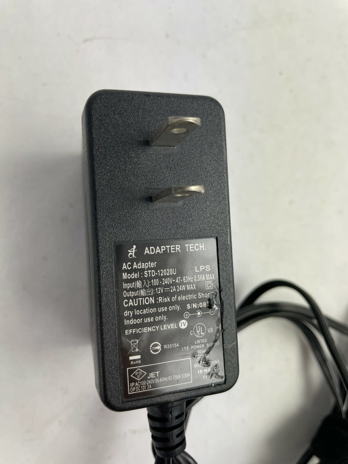 Genuine Ac Adapter STD-12020U Output 12 V 2 A  Power Supply Adapter A77