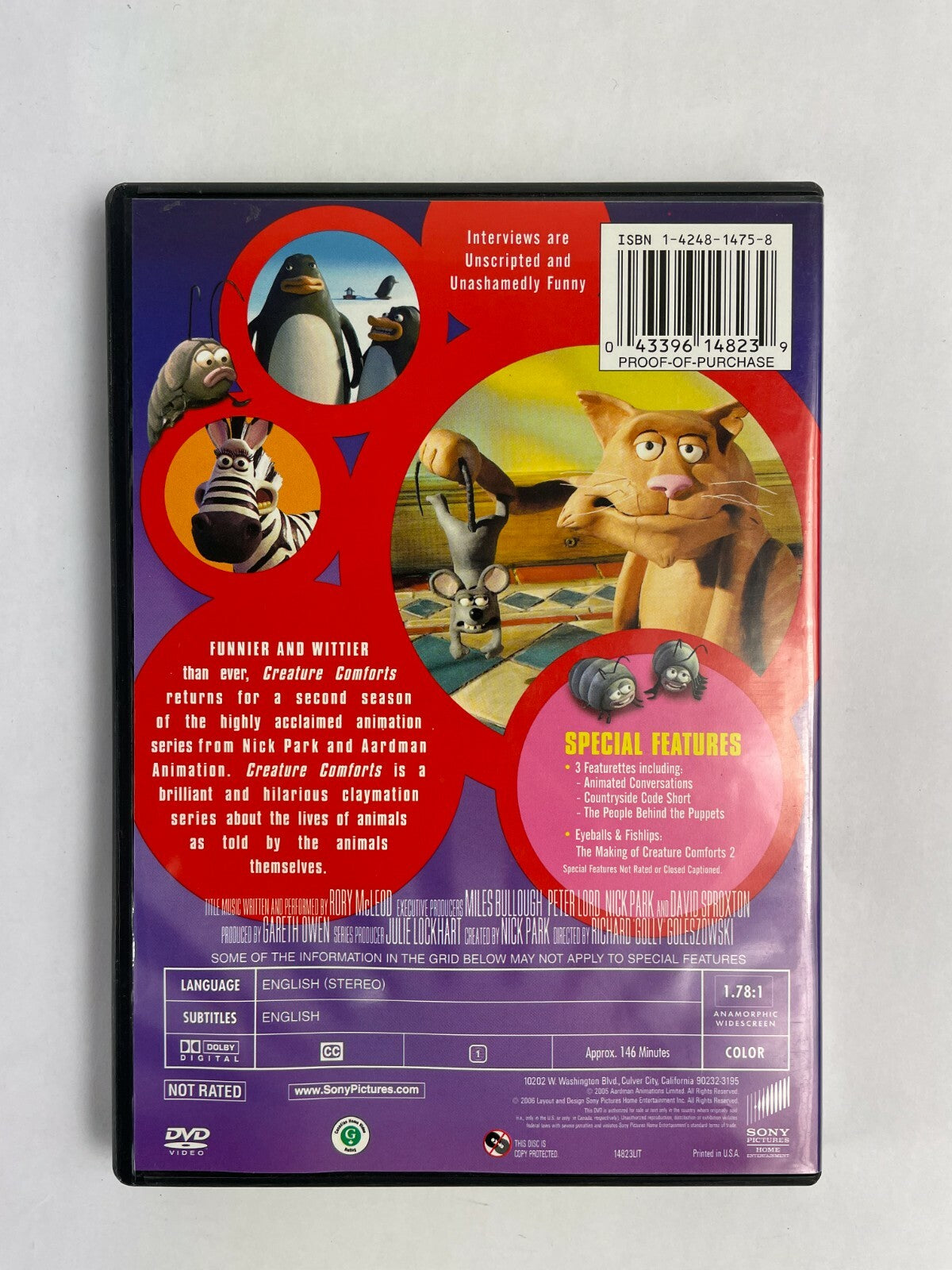 " Creature Comforts " Still Telling It Like It Is - Second Season DVD Movie MINT