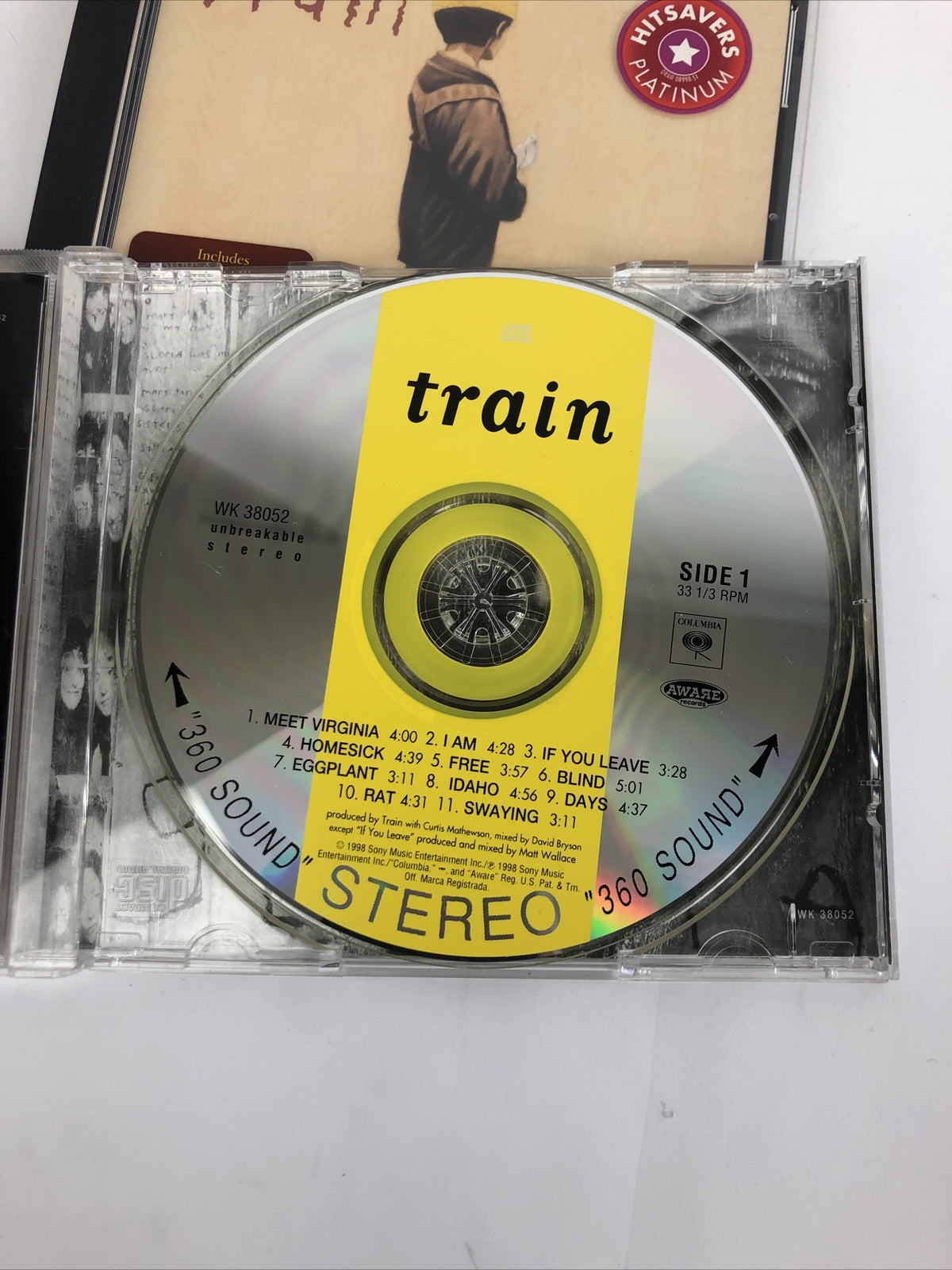 Lot 2 x Digital Audio CD's CD " Train " Self Titled, 98' Drops of Jupiter 01' #1