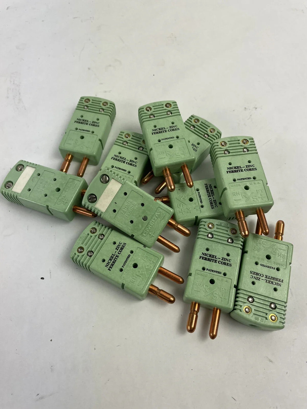 Lot of 11: Omega Male Nickel-Zinc Ferrite Core R/S Thermocouple Connector