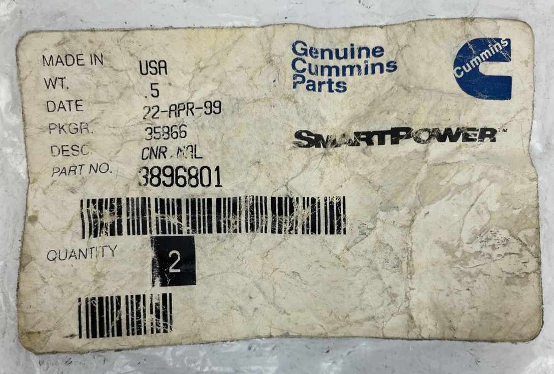 lot of 2 x Genuine OEM Cummins Male Connector Part Number 3896801