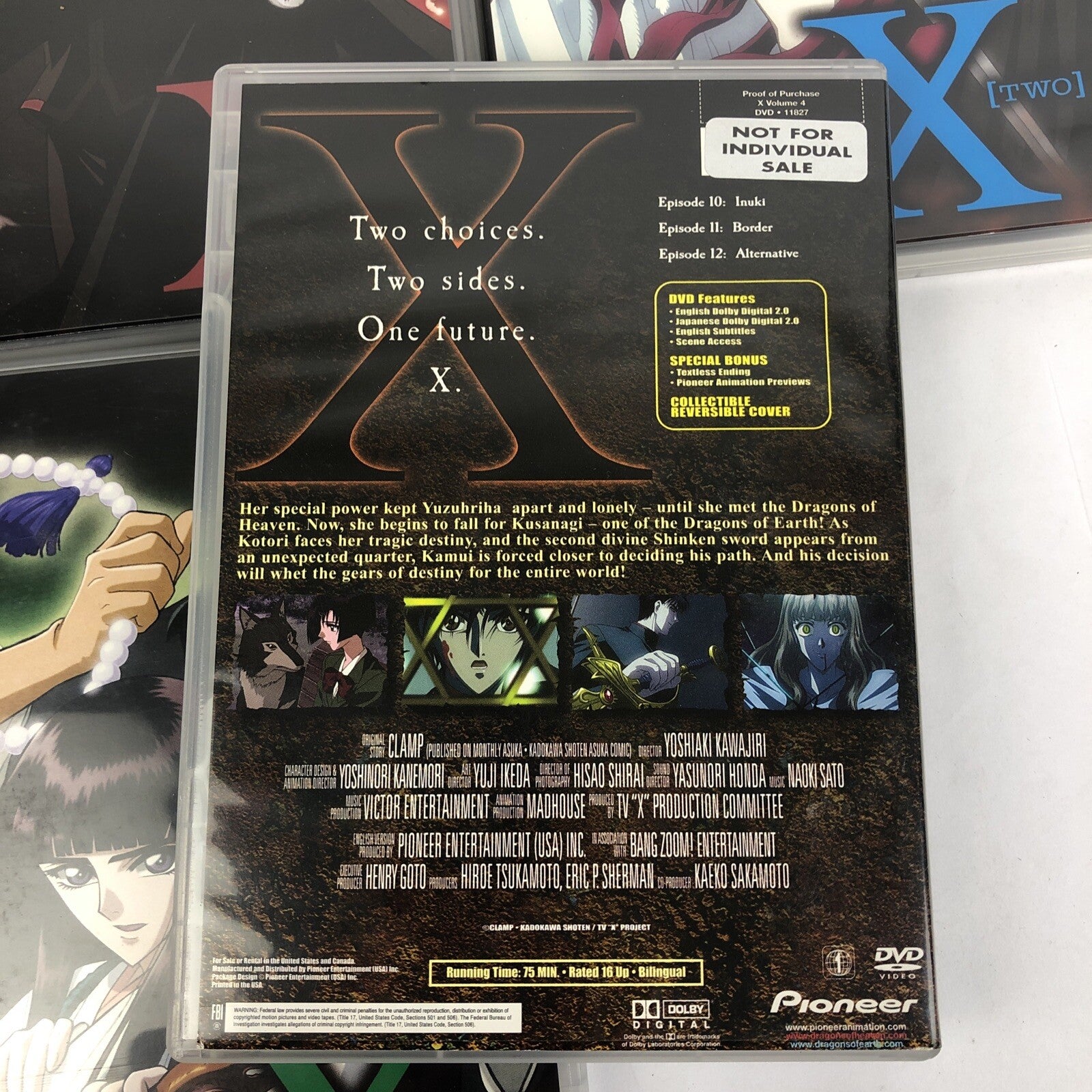 " X " The Perfect Collection DVD Video Episodes 1 - 12 $ Disc Set  MINT COND.