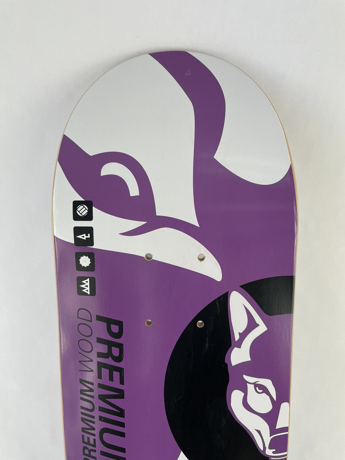 2002- Premium Wood Skateboard Team Deck Vintage Wolf - Collectible 7.75 C1.