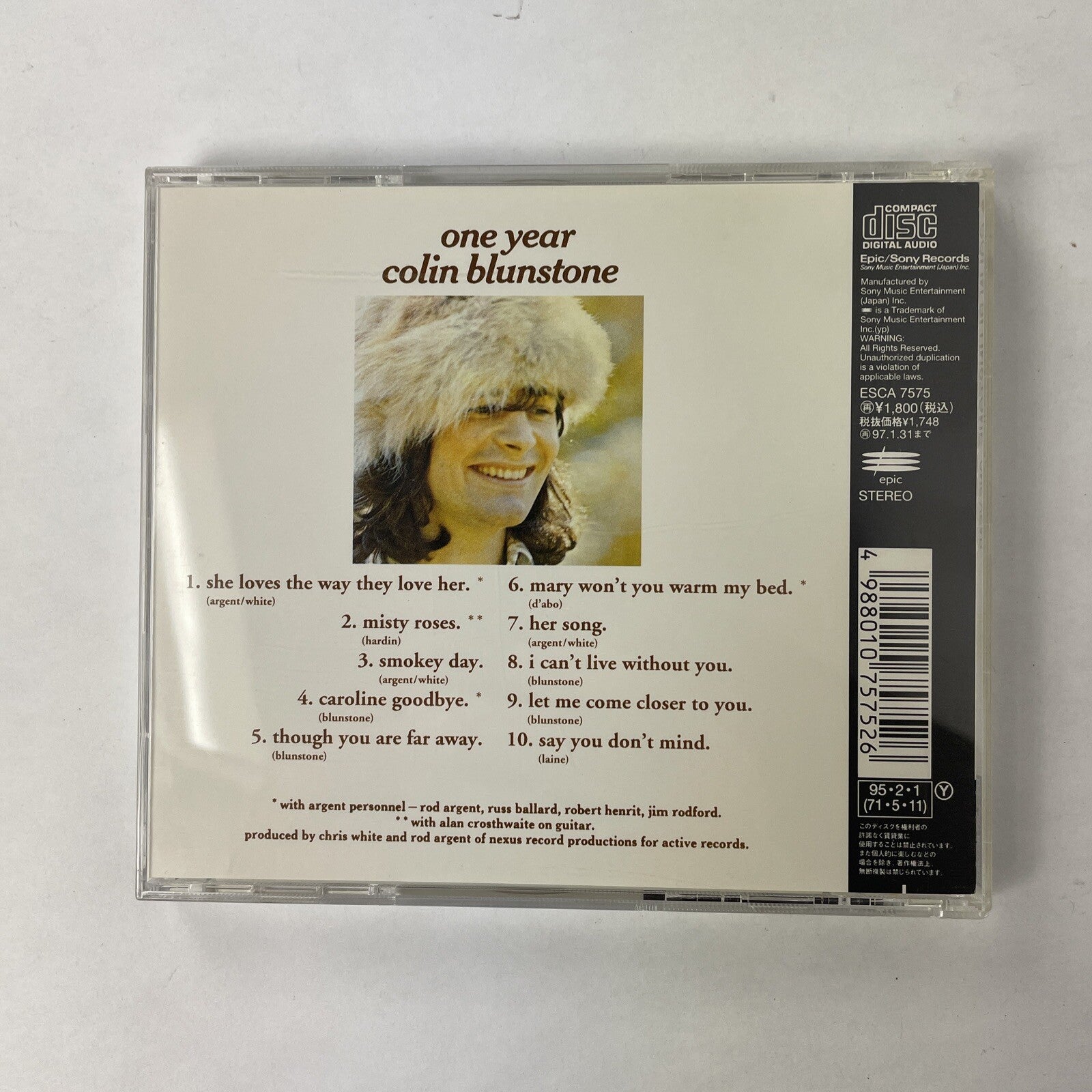 Colin Bluntsone - One year CD   Japanese Import #20