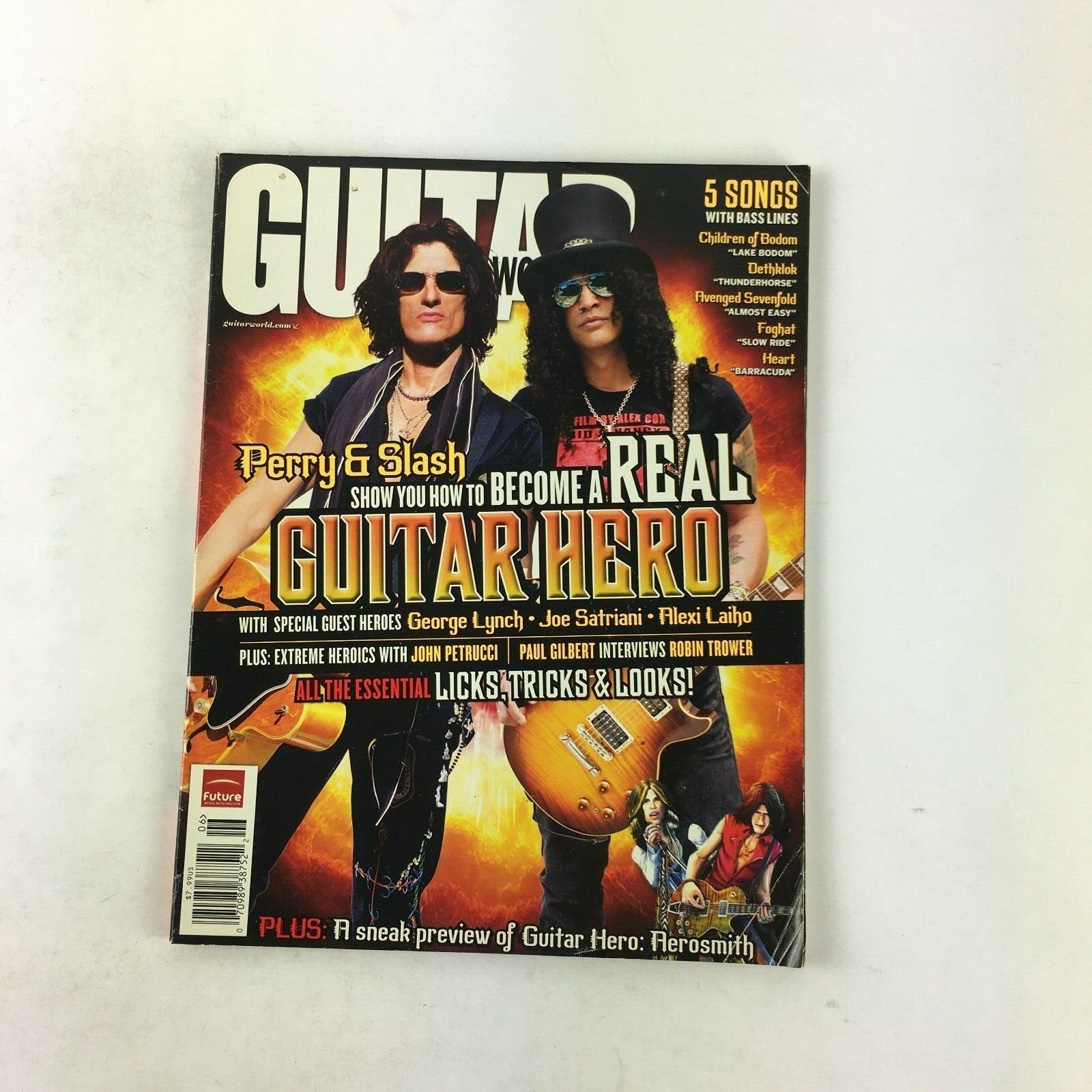 Guitar World Magazine Perry & Slash Guitar Hero George Lynch Joe Satriani Paul