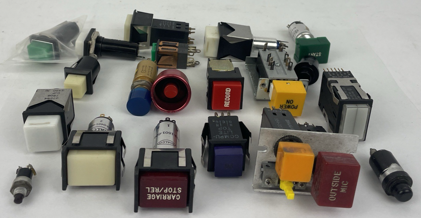 Lot of Assorted Dialco Dialight UND. LAB Illuminated Push Button Switch - LOOK