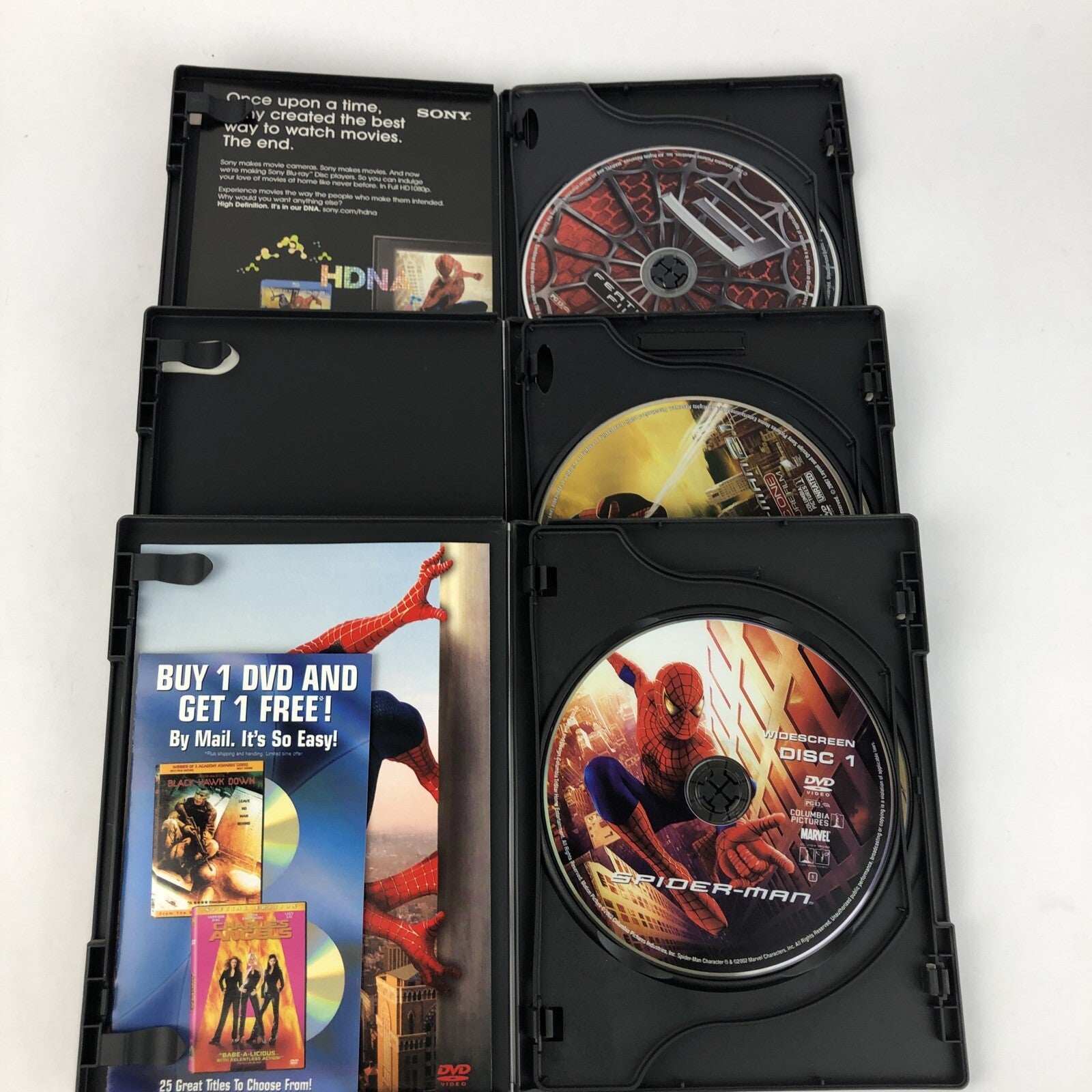 Spider-Man, Spider-Man 2.1, Spider-Man 3 - 3 x DVD Lot * MINT CONDITION FreeShip