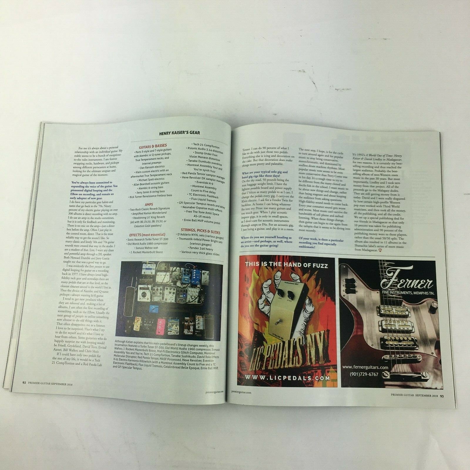September 2018 Premier Guitar Magazine Johnny Marr's Mancunian Charm Friedman