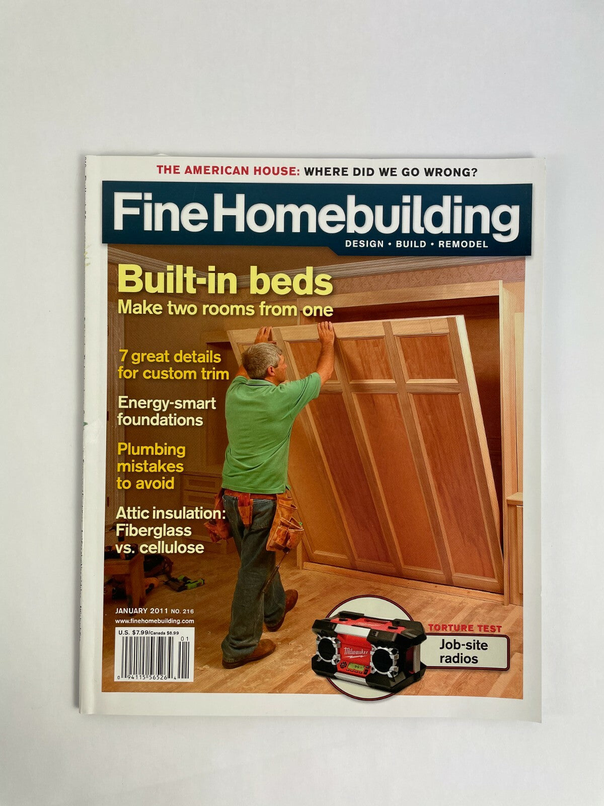 January 2011 Fine Homebuilding Magazine American House We Go Wrong Built Beds #B