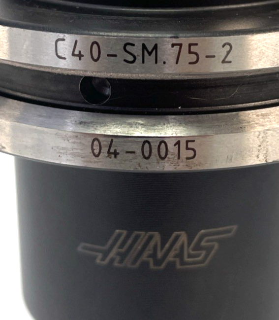 HAAS Shell Mill Adapter 04-0015  C40-SM75-2 With Pull Stud