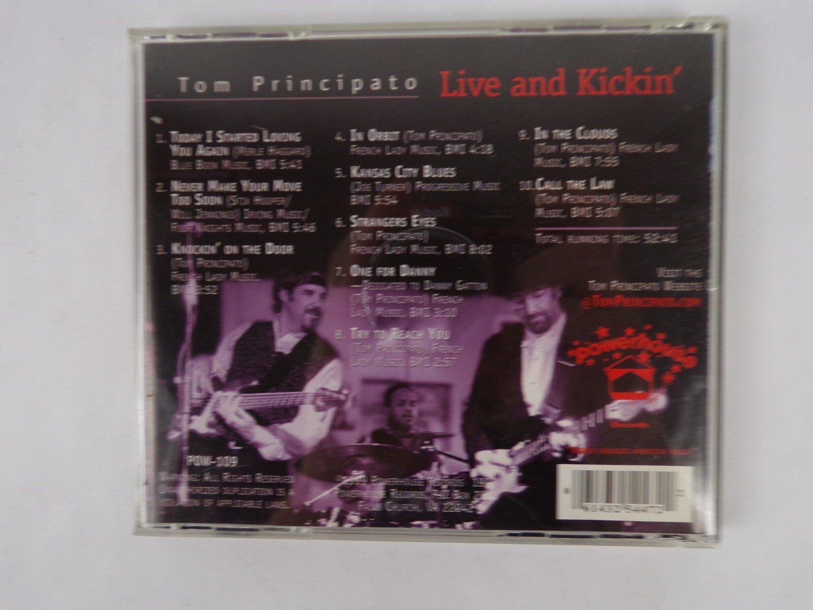 Tom Principate Live And Kickin' CD #9