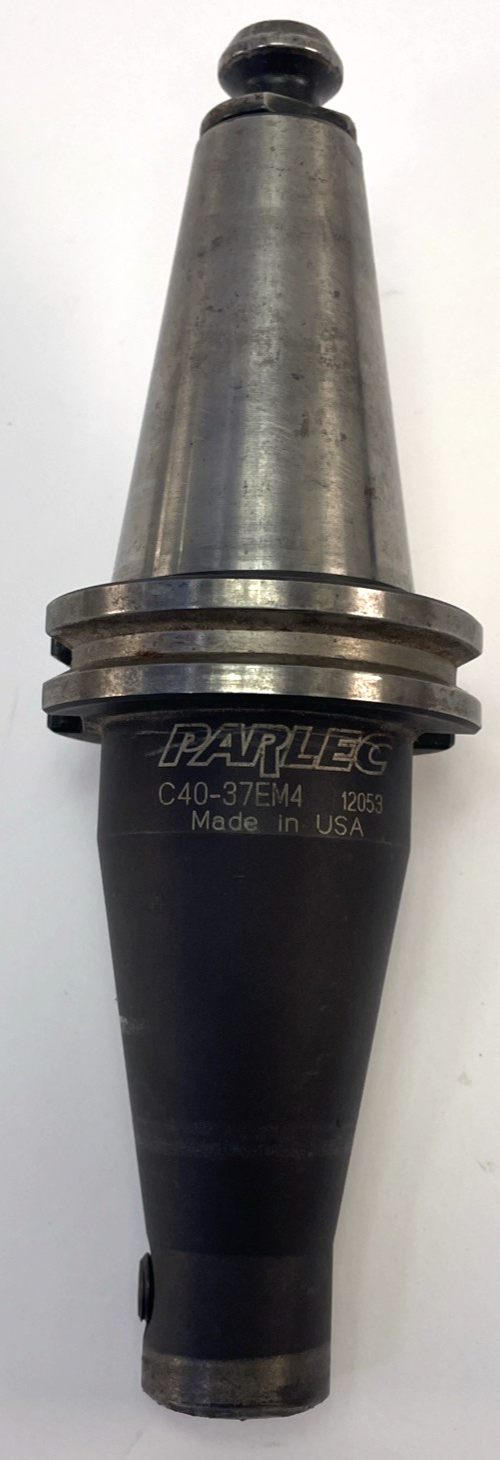 PARLEC C40-37EM4 12053 CAT40 End Mill Tool Holder w Pull Stud Made in the USA