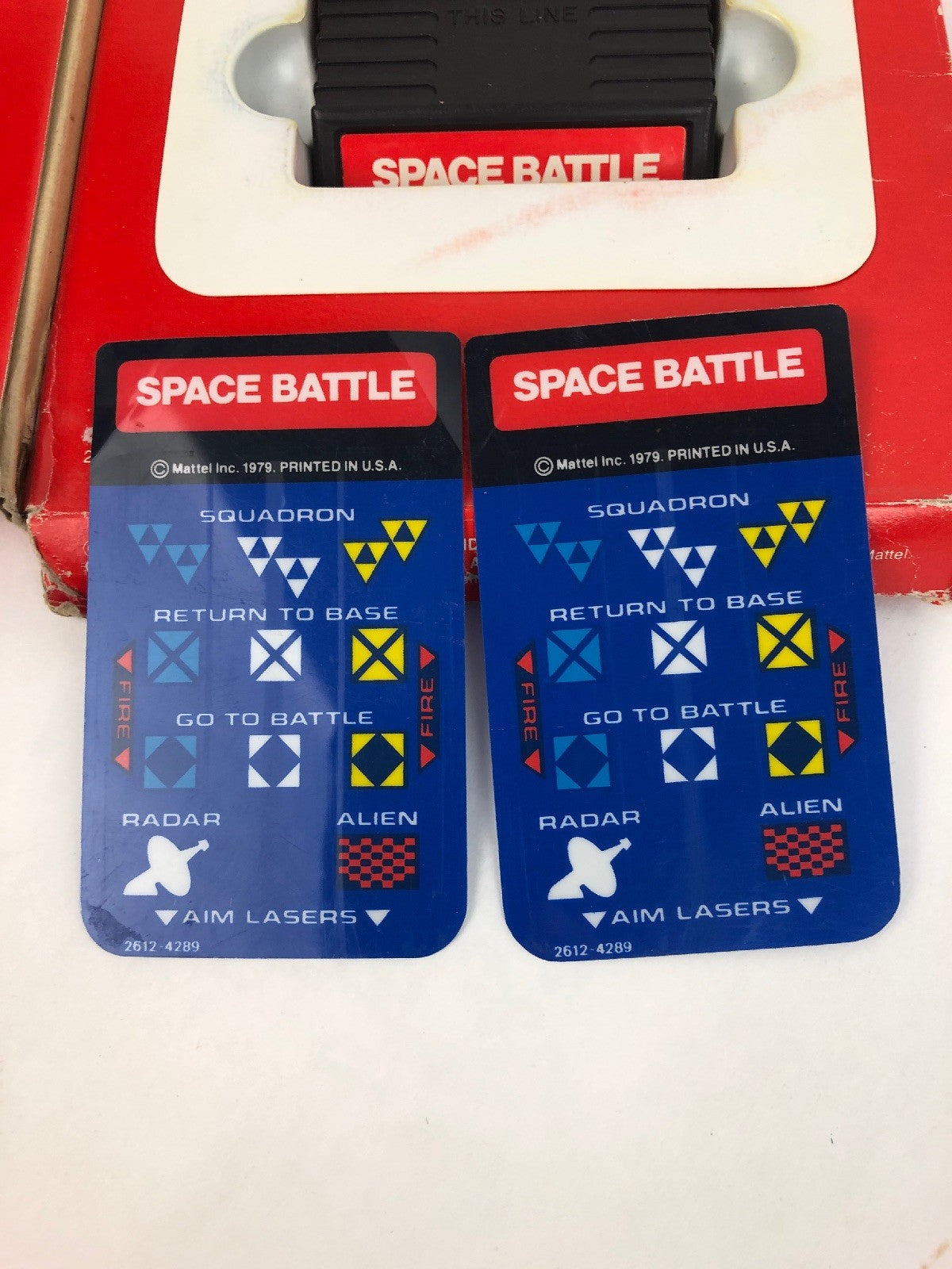 Mattel Electronics Intellivision Video Game Space Battle IOB Manual 2 overlays
