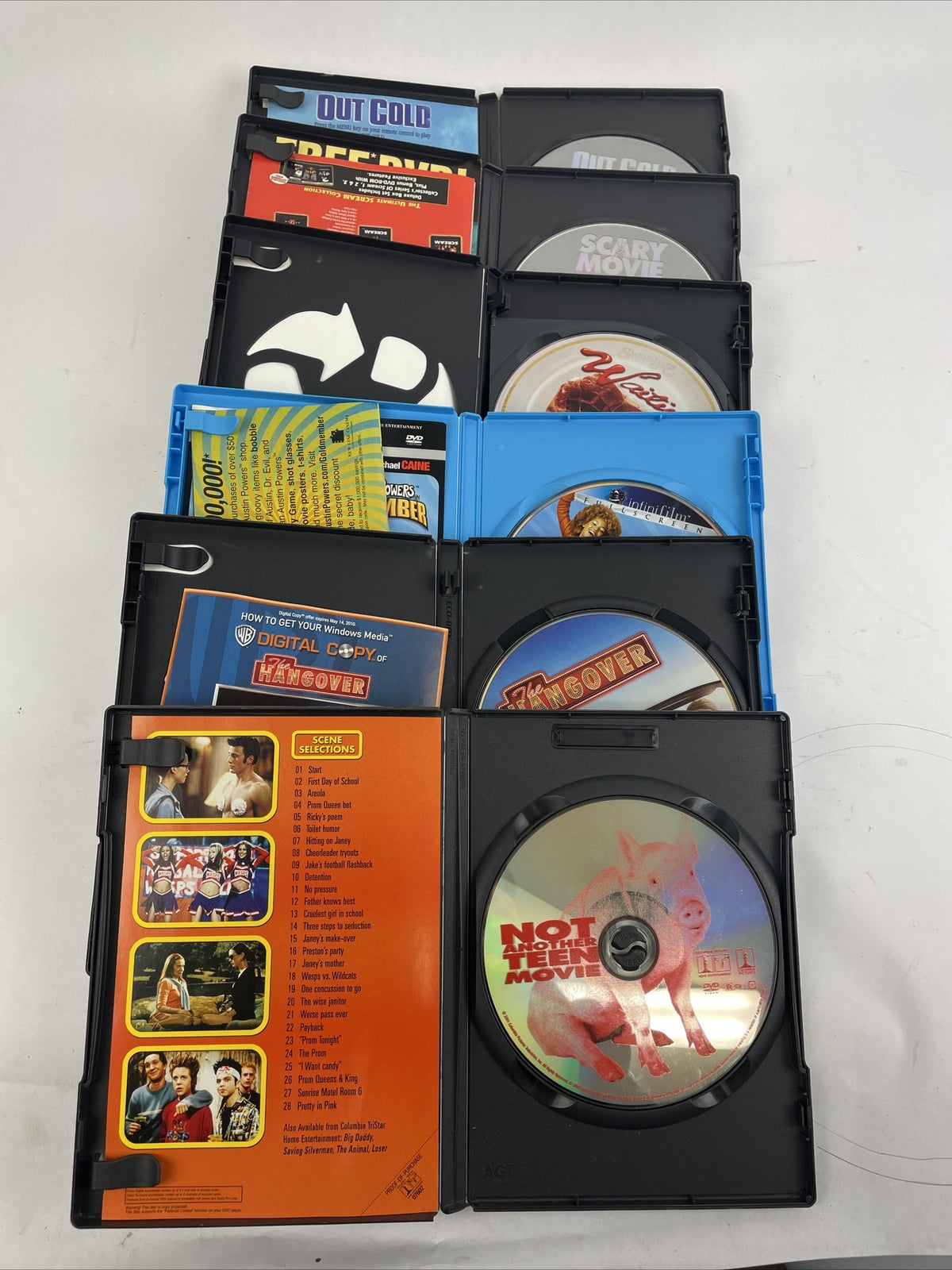 Lot Of 6 Silly Comedy DVDs GOLDMEMBER Waiting Out Cold Scary Movie Hangover NATM