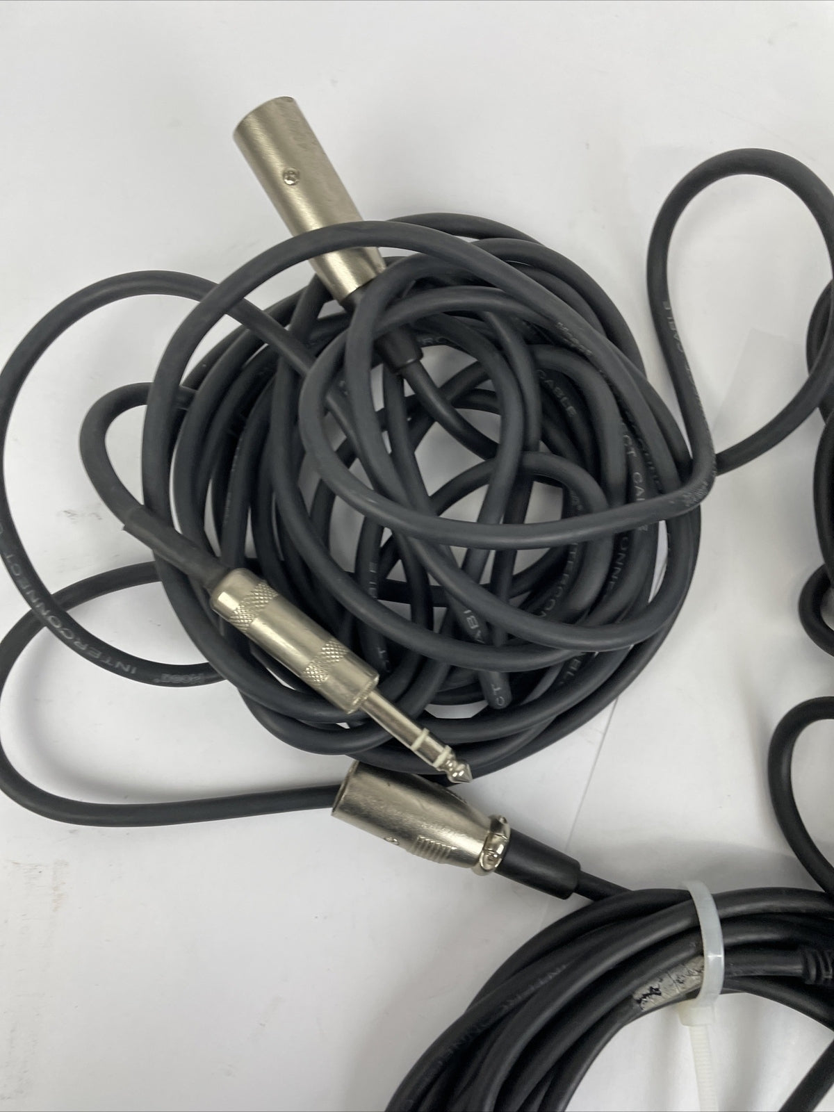 Lot of 3 x XLR 3-Pin Male to 1/4" Stereo Plug Microphone Mic Cable Cord