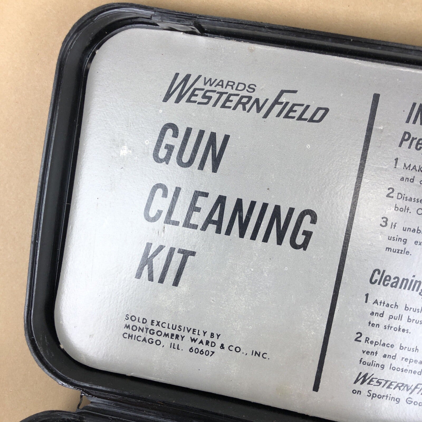 Vintage Ward's Western Field Rifle Gun Cleaning Kit - LOOK