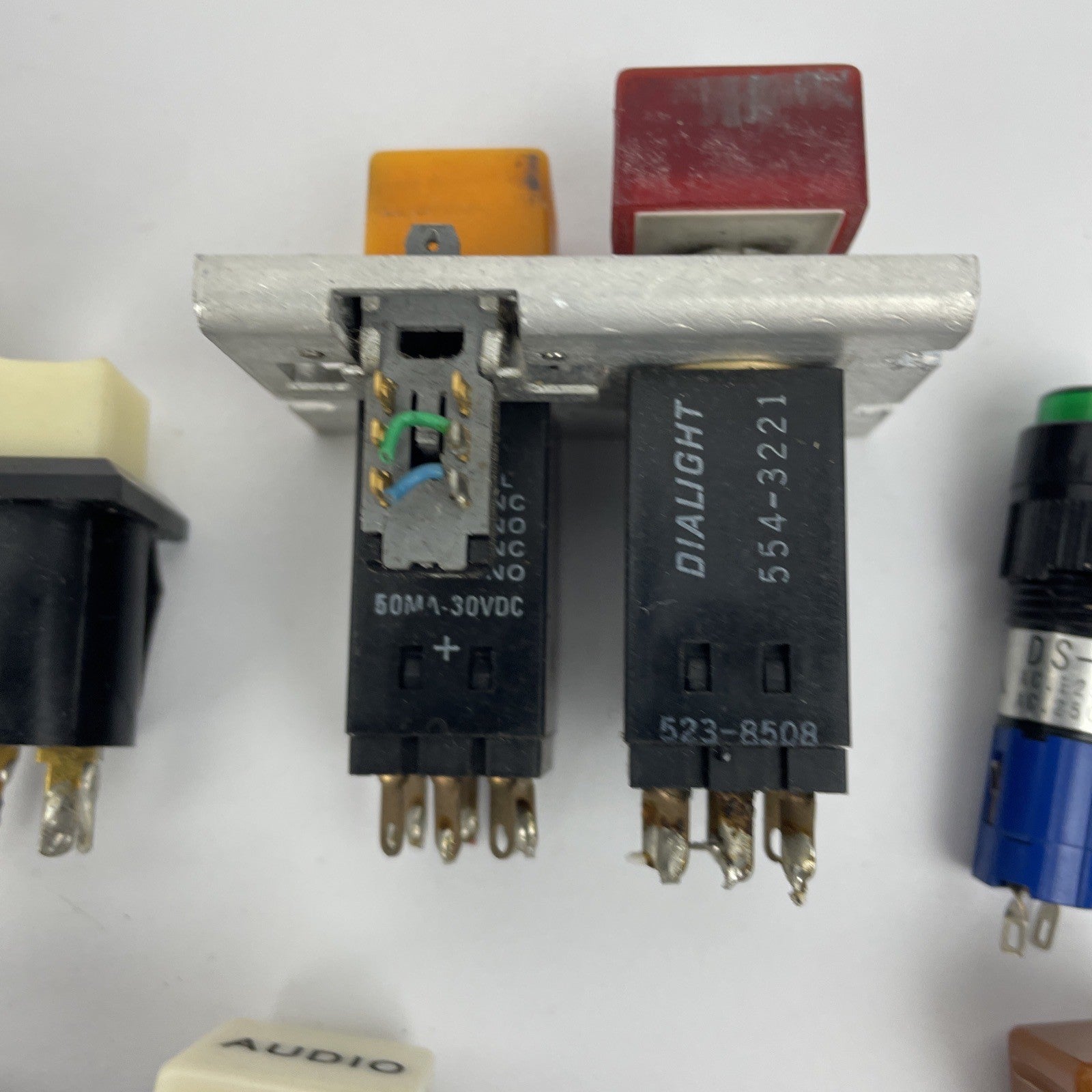 Lot of Assorted Dialco Dialight Macro-Oak Illuminated Push Button Switch - LOOK
