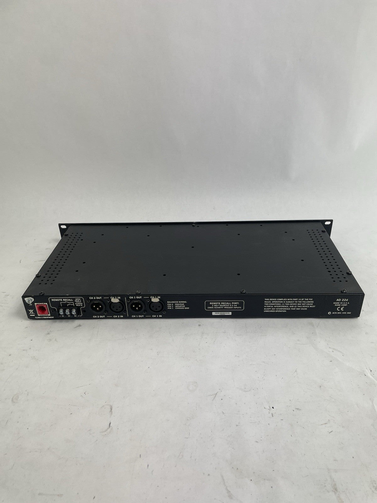 Rane AD22d 2-Channel High Resolution Stereo Audio Delay No PSU