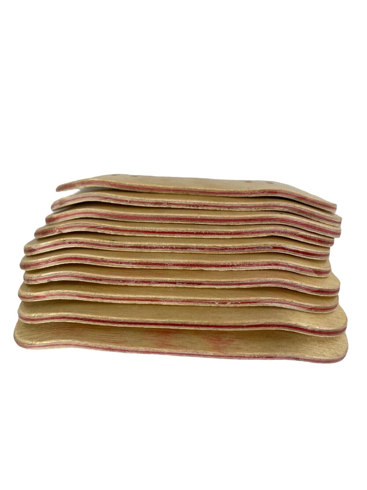 Lot of 10 premium wooden fingerboards with natural wood grain finish.