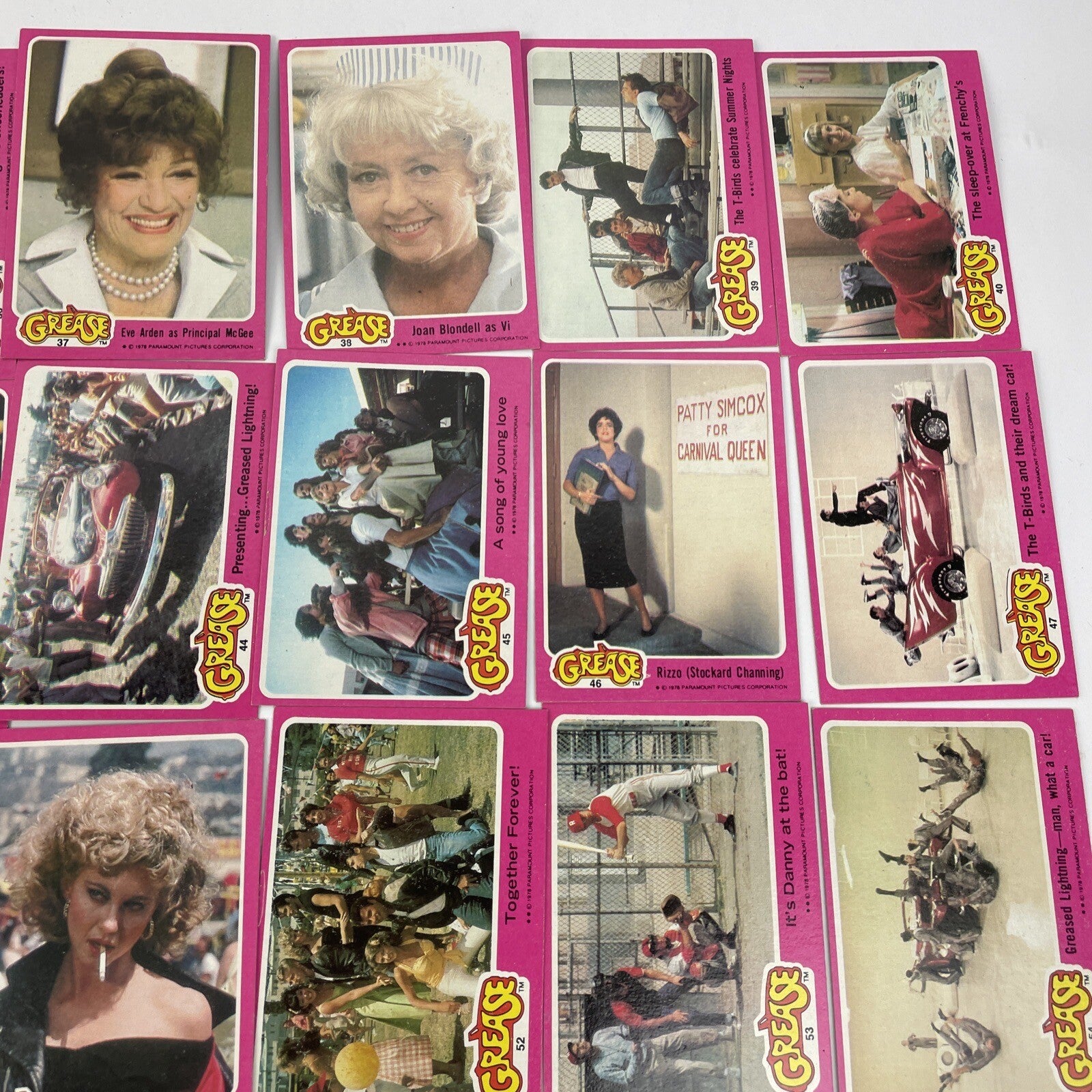 1978 Topps GREASE Movie Series 1 Trading Card Complete Set 1-66 w 11 Stickers