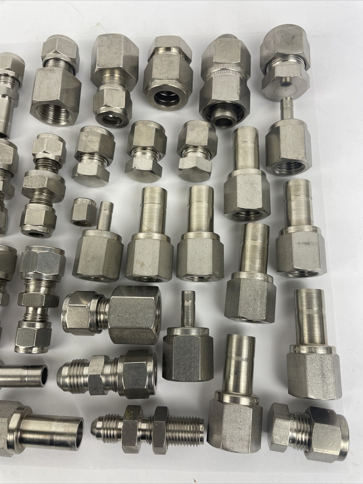 Large Lot Of SWAGELOK CAJON GYROLOK SS Stainless Hydraulic Fittings Asst. Sizes