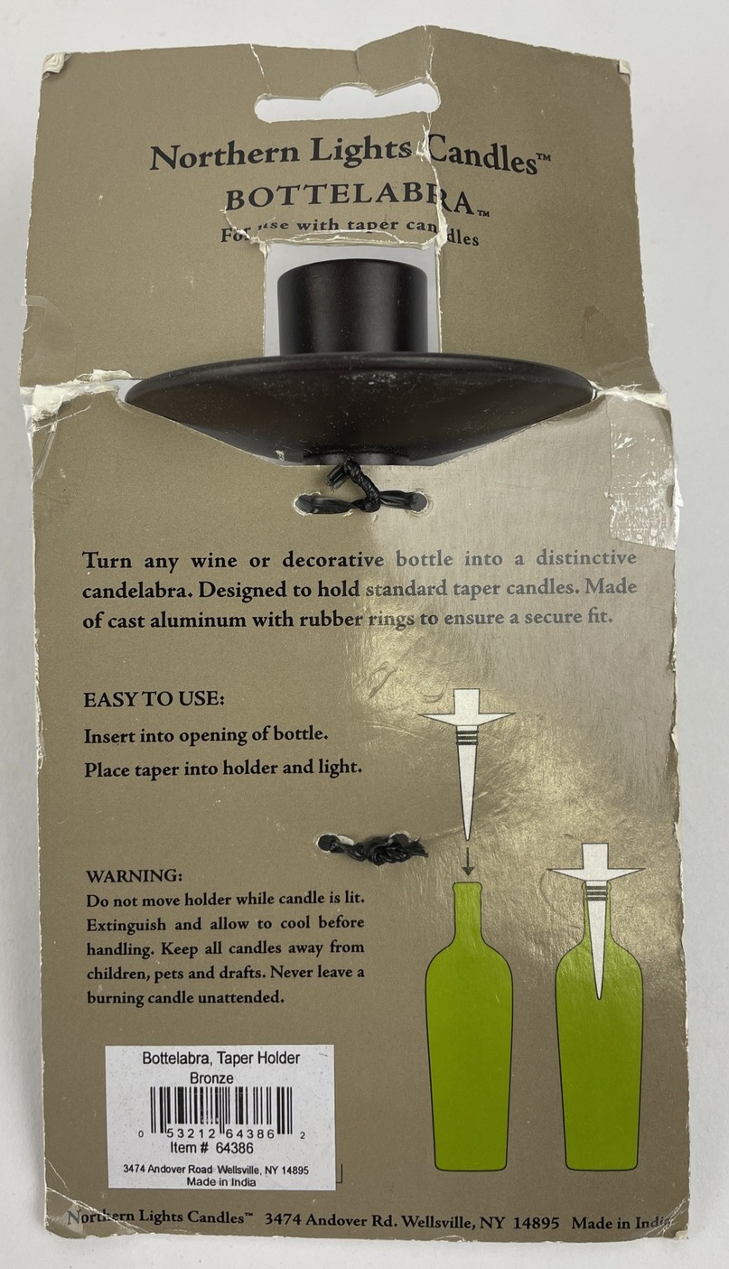 Northern Lights Candles Bottelabra Tealight Holder,  Bronze