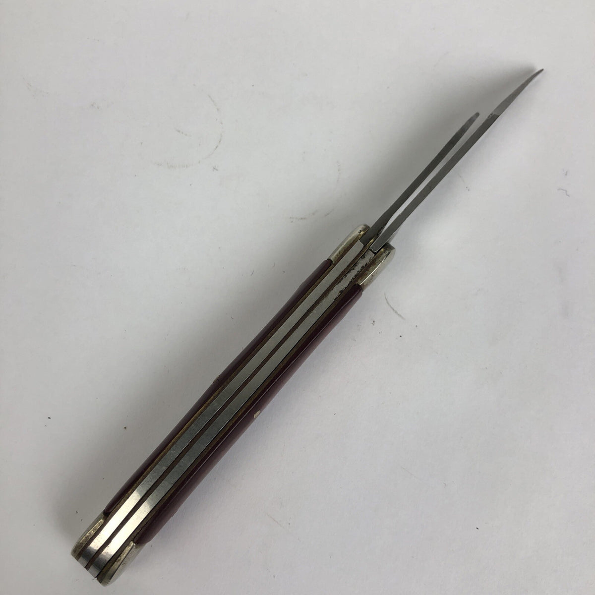 Vintage Red Pearl Pocket Knife 2.25" Inch Blade marked Stainless Steel JAPAN