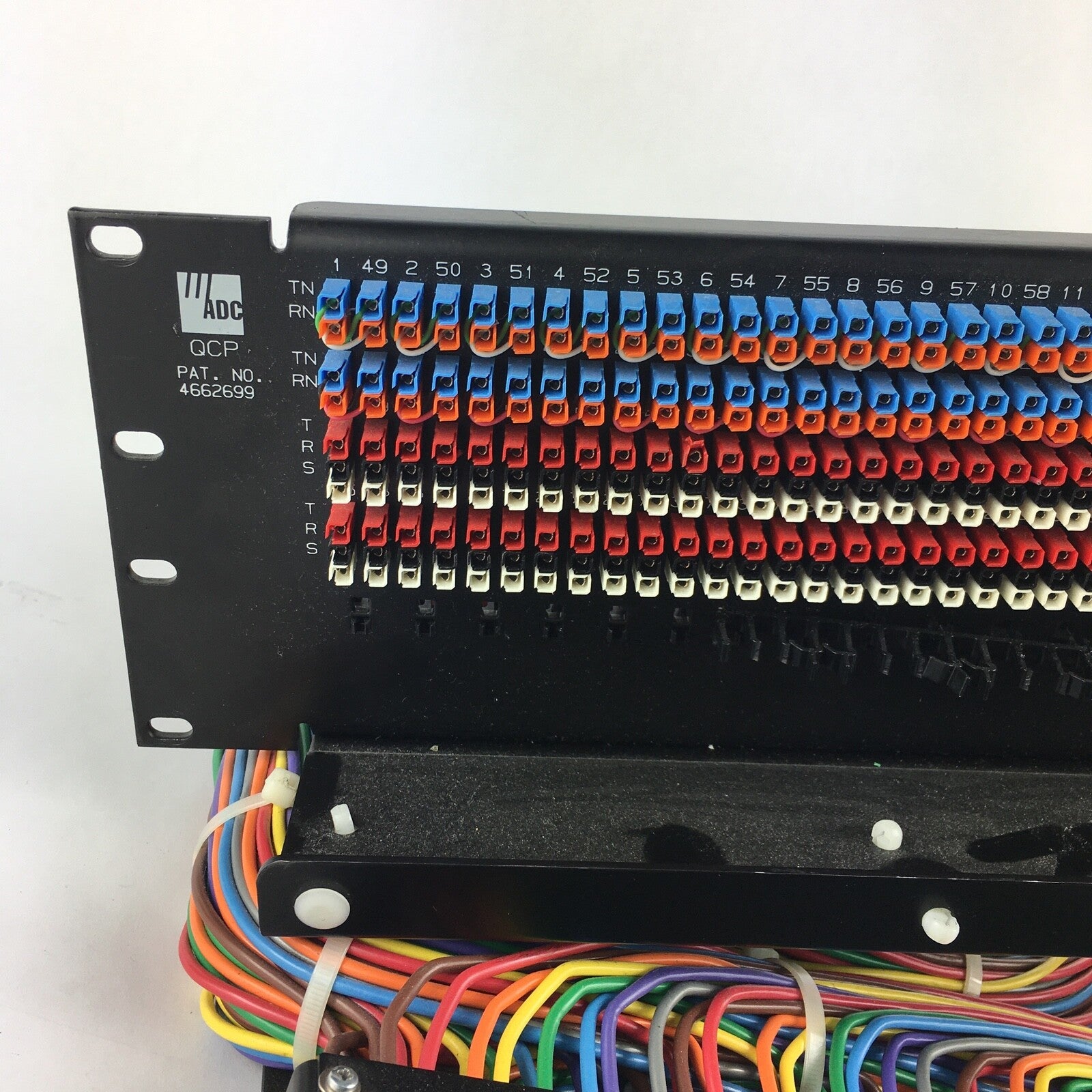 ADC 96 Bantam TT patchbay connected  to ADC UP-96NMKII  PPC RACKMOUNT PATCHBAY