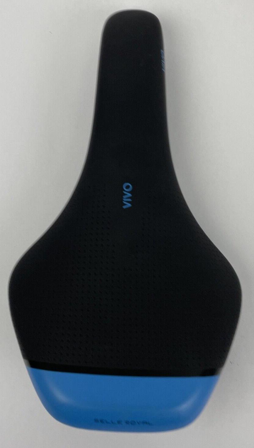 NWT Selle Royal VIVO Bicycle Seat Black with Blue Accents SR 7mm 10.5" x 6"