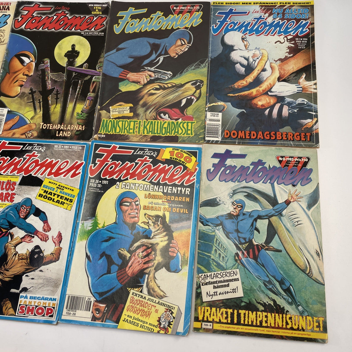 FANTOMEN Swedish Phantom Comic Lot  18 issues assorted years and condition