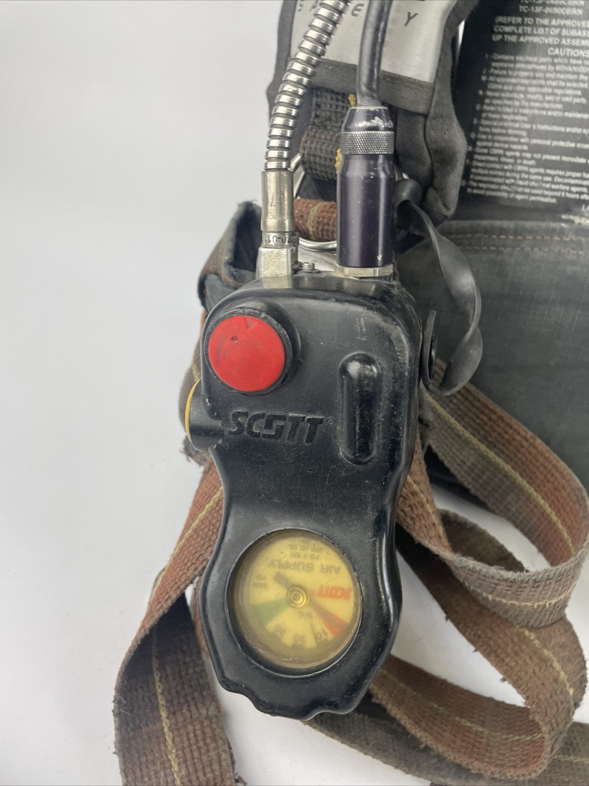 SCOTT SAFETY 4.5 4500 SCBA Air Pack Harness EZ-Flow Air Pak Plus with Sensor  g