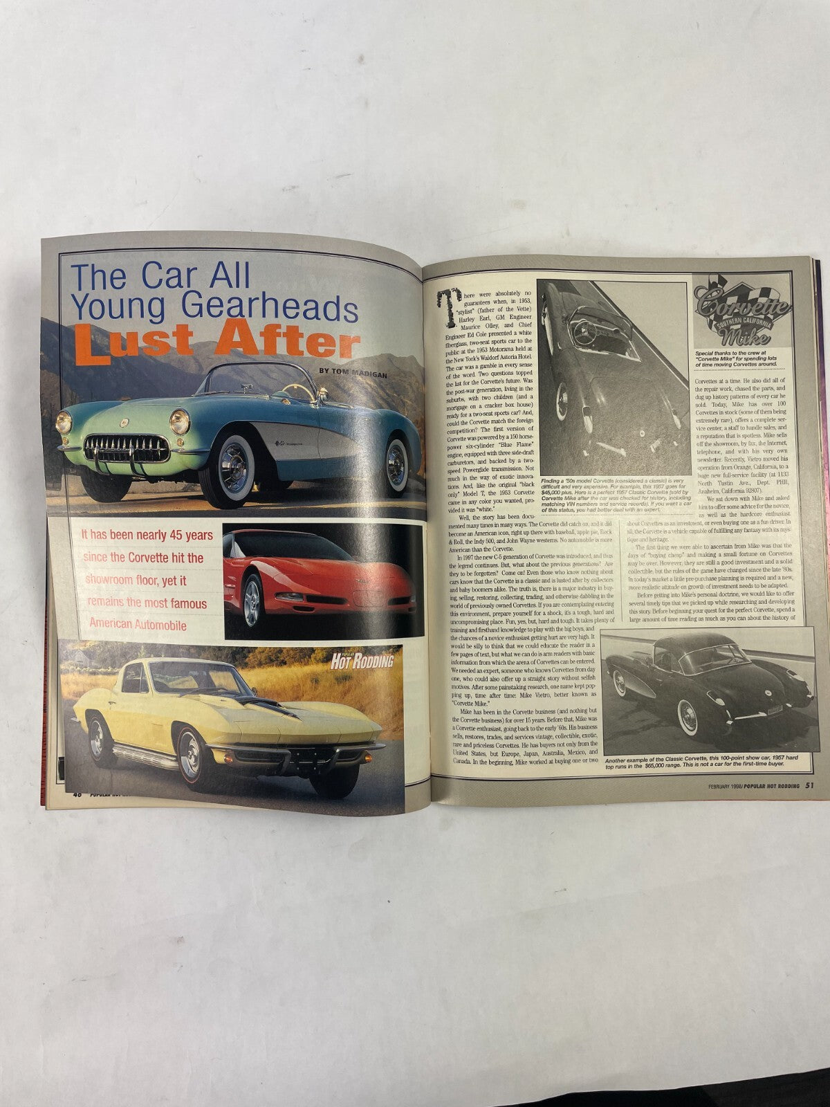 February 1998 Hot Rodding Magazinee Special Corvette Section Racing In The Wild
