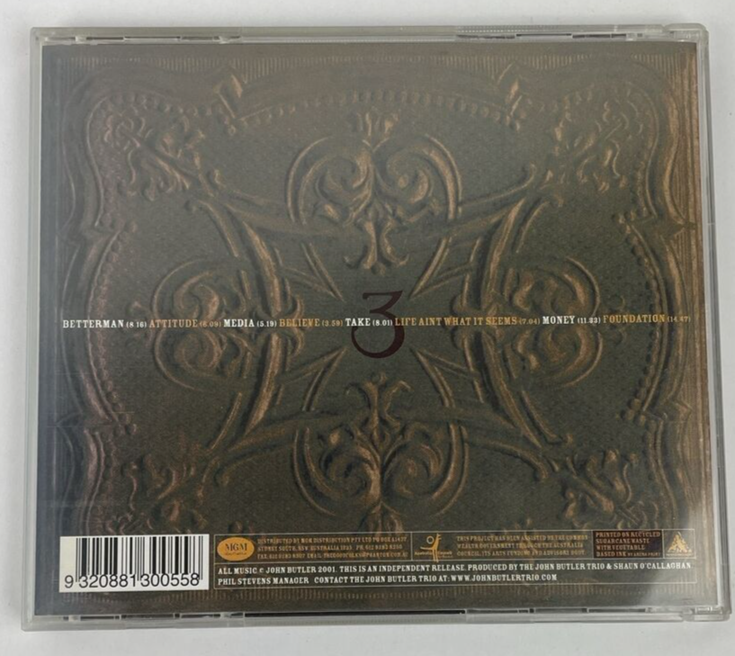 The John Butler Trio - Three ( Digital Audio CD, 2001 ) MGM Entertainment     BC
